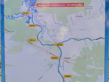 Fot.2. Plan udrożnienia i stabilizacji koryta rzeki Pilicy w km od 153+000 do 159+300”., 